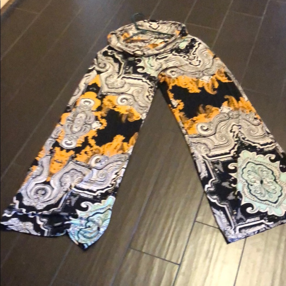 Stretchy cool wide leg with roll over waist